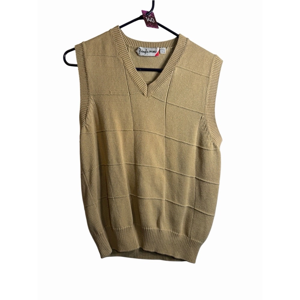 pringle sports mens 100% cotton sweater vest size large